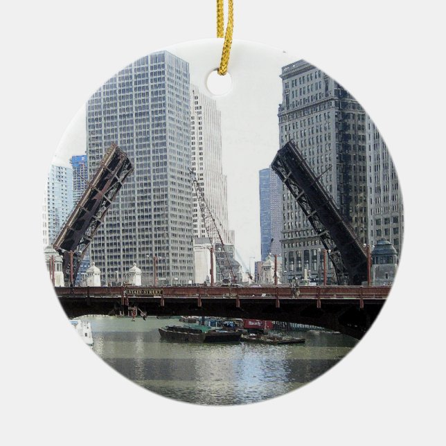 Ornement En Céramique Souvenir de Chicago… (Devant)
