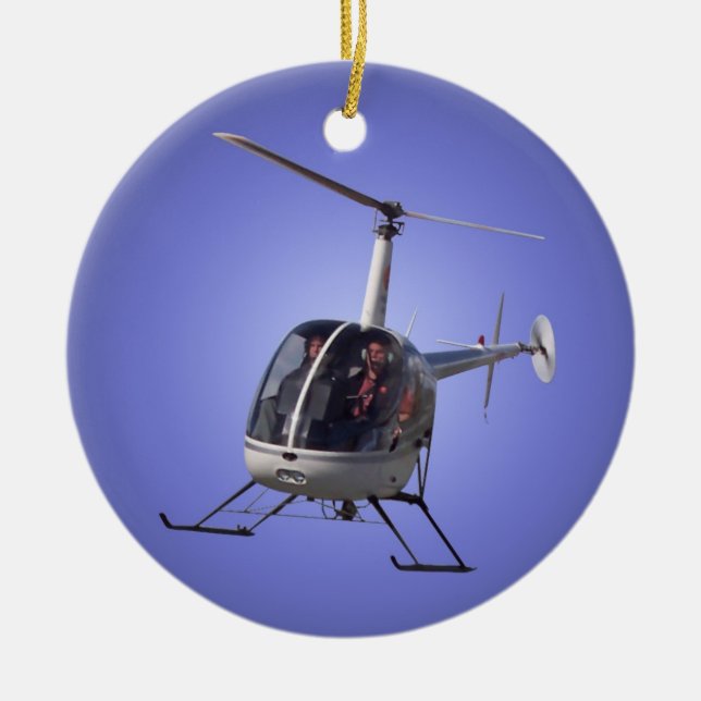 Ornement En Céramique Souvenir d'hélicoptère de cool d'ornement (Devant)