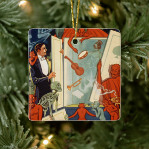 Ornement En Céramique Spectacle de magie du magicien vintage Carter le G