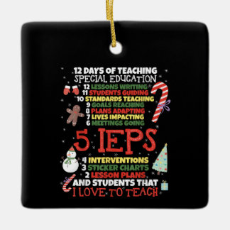 Ornement En Céramique SPED School Teacher Funny Enseignant de l'enseigne