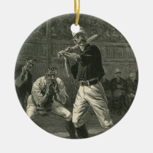 Ornement En Céramique Sports Vintage, Joueurs de Baseball par Thulstrup