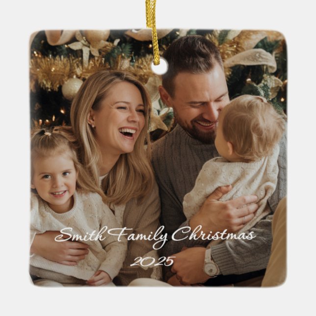 Ornement En Céramique Square Ceramic Ornament (Devant)