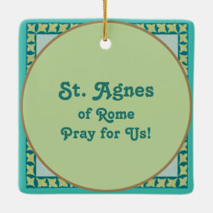 Ornement En Céramique St. Agnes de Rome (BK 006)