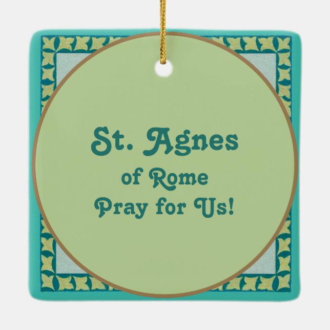 Ornement En Céramique St. Agnes de Rome (BK 006) (Dos)