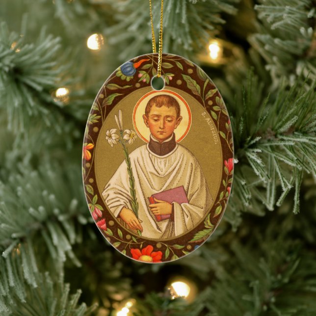 Ornement En Céramique St. Aloysius Gonzaga (PM 01) (Arbre)