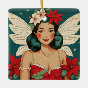 Ornement En Céramique Starlet Retro les années 50 Tropical Christmas Pin