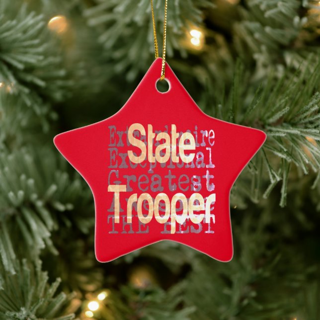 Ornement En Céramique State Trooper Extraordinaire (Arbre)