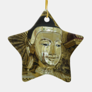 Ornement En Céramique Statue de Golden Bouddha Inspirational Love
