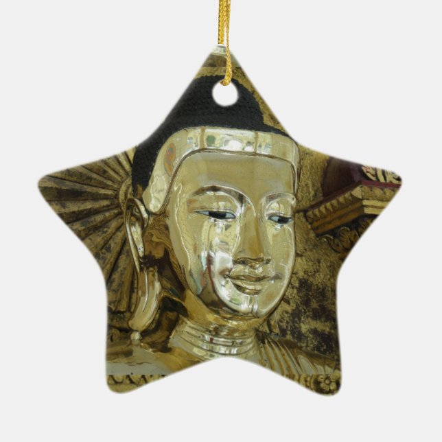 Ornement En Céramique Statue de Golden Bouddha Inspirational Love (Dos)