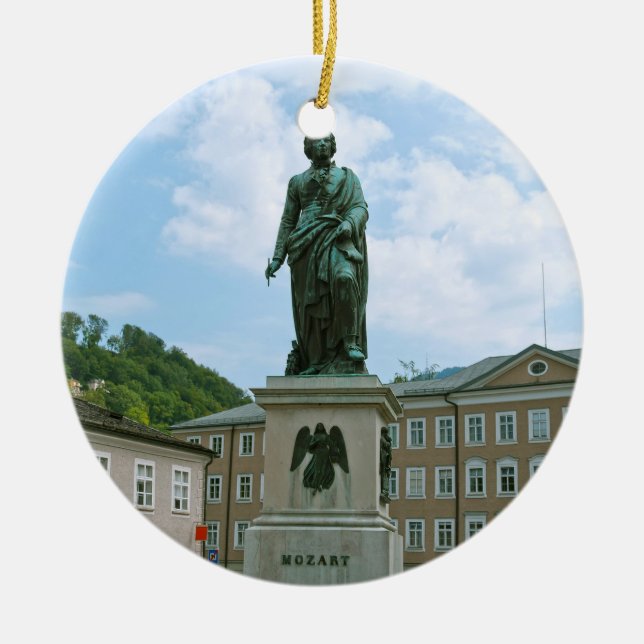 Ornement En Céramique Statue de Mozart à Salzbourg (Devant)