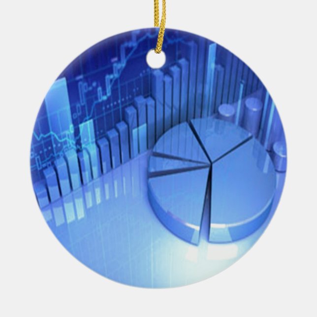 Ornement En Céramique StockMarketChart (Devant)
