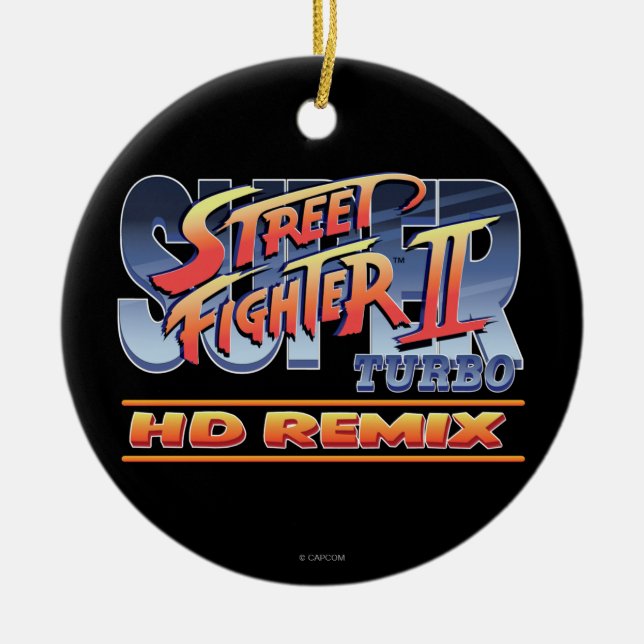 Ornement En Céramique Street Fighter II Turbo HD remélangent le logo (Devant)
