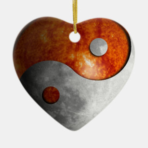 Ornement En Céramique Sun et lune Yin Yang