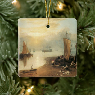 Ornement En Céramique Sun Rising Through Vapor par Joseph Turner