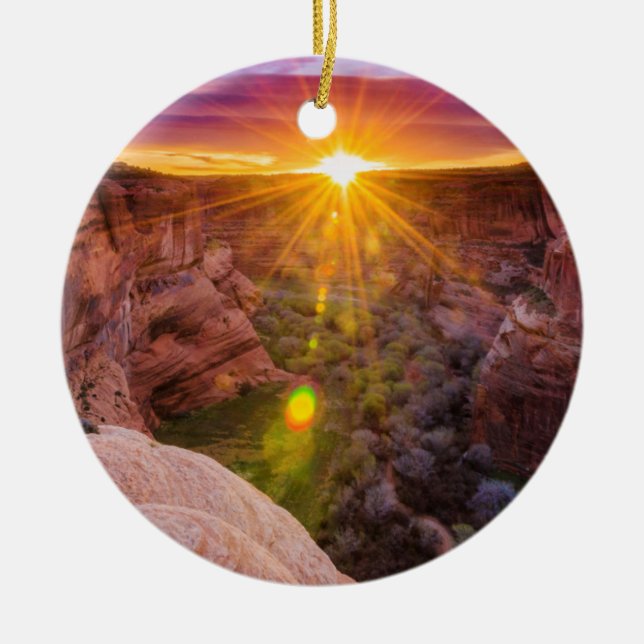 Ornement En Céramique Sunburst au Canyon de Chelly, AZ (Devant)