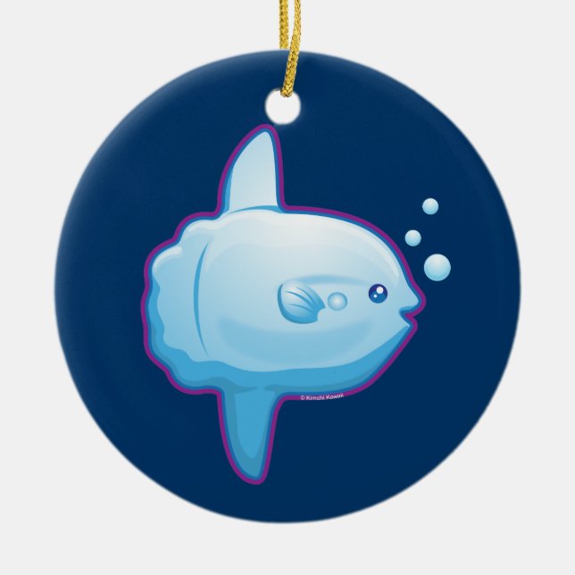 Ornement En Céramique Sunfish mignon (Devant)
