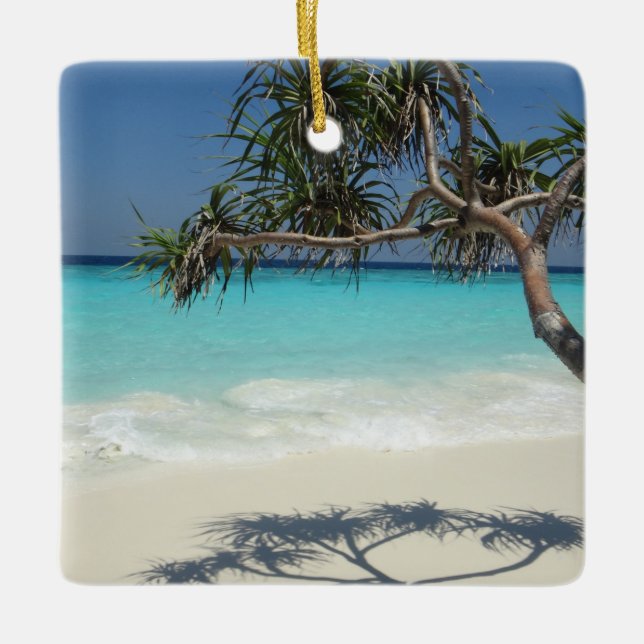 Ornement En Céramique Sunny Tropical Beach Ocean Paradise (Devant)