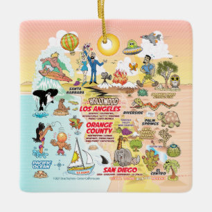 Ornement En Céramique Sunset de Californie du Sud