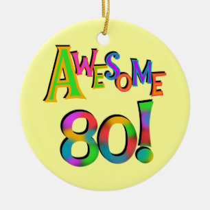 Ornement En Céramique Super 80 T-shirts et cadeaux d'anniversaire