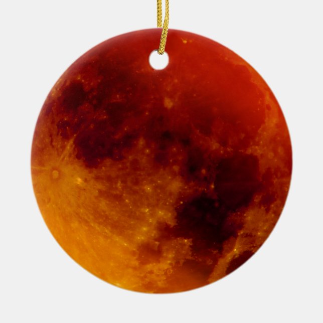 Ornement En Céramique Super Blue Blood Moon (Devant)