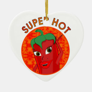 Ornement En Céramique Super Hot Pepper Diva