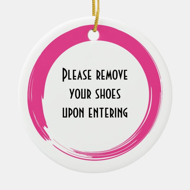 Ornement En Céramique Supprimer l'Affichette de porte Chaussures (Devant)