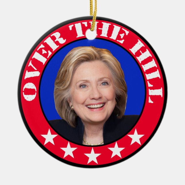 ORNEMENT EN CÉRAMIQUE SUR LA COLLINE - CLINTON ANTI-HILLARY (Devant)