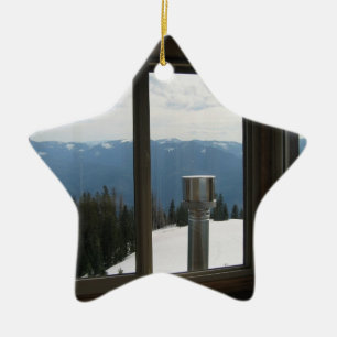 Ornement En Céramique Surveillance du feu de montagne de Warner
