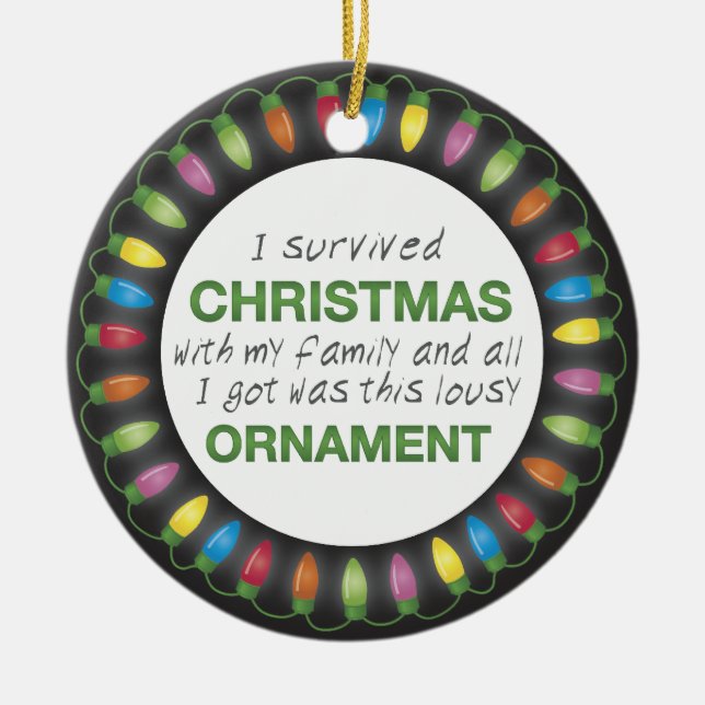 Ornement En Céramique Survie de Noël (Devant)