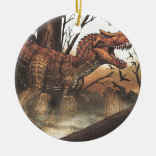 Ornement En Céramique Survie pour le dinosaure éteint le plus fort