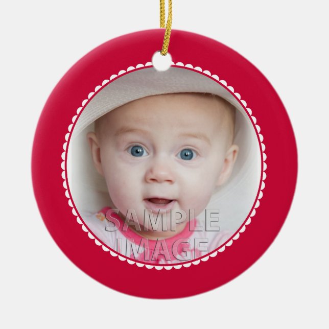 Ornement En Céramique SweetBabyCarottes BabyFirst Noël Rouge (Devant)