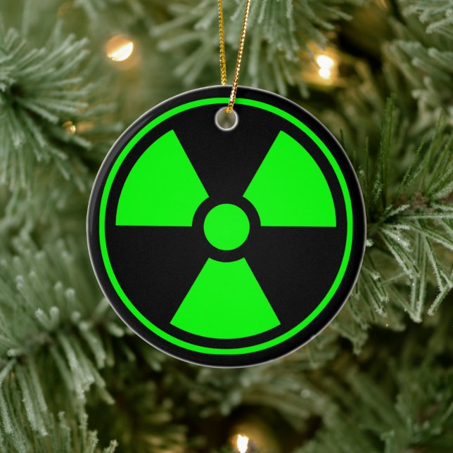 Ornement En Céramique Symbole de rayonnement radioactif nucléaire en ver (Arbre)