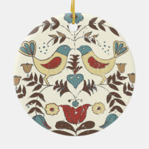 Ornement En Céramique SYMBOLE Hex Amish néerlandais Pennsylvanie Bird Am