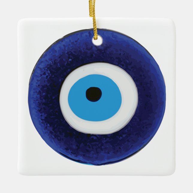 Ornement En Céramique Symbole mauvais de protection oculaire de Nazar (Devant)
