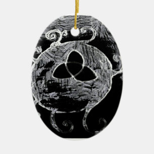 Ornement En Céramique symbole wiccan pour les sorcières