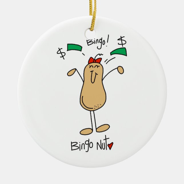 Ornement En Céramique T-shirts et cadeaux Bingo Nut (Devant)