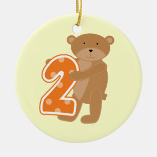 Ornement En Céramique T-shirts et cadeaux de 2e anniversaire de l'ours
