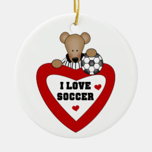 Ornement En Céramique T-shirts et cadeaux d'ours du football