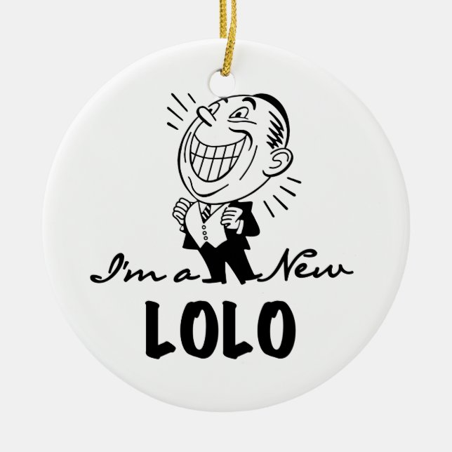 Ornement En Céramique T-shirts et cadeaux Lolo neufs souriants (Devant)