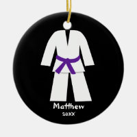 Taekwondo Karate Purple Belt Personnalisé