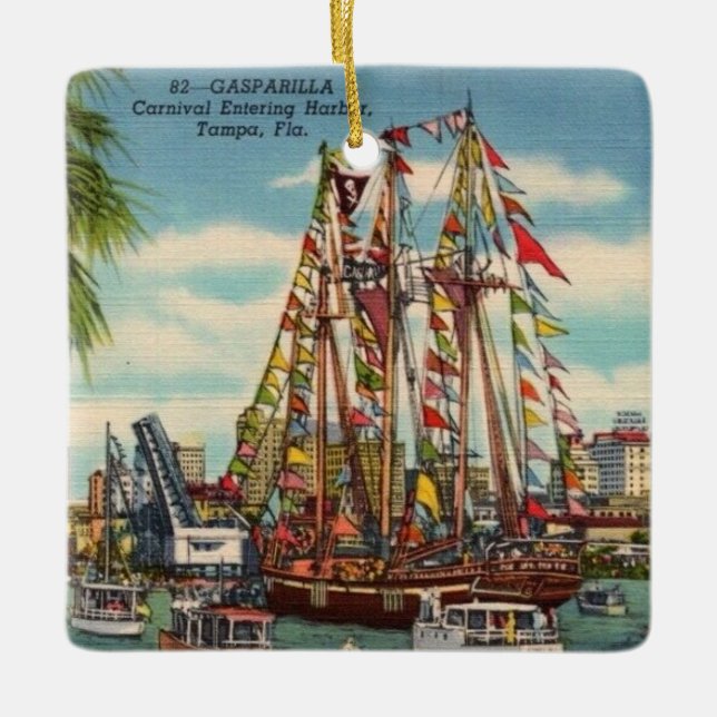 Ornement En Céramique Tampa Floride Gasparilla (Devant)