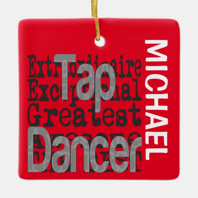 Ornement En Céramique Tap Dancer Extraordinaire PERSONNALISÉ (Devant)