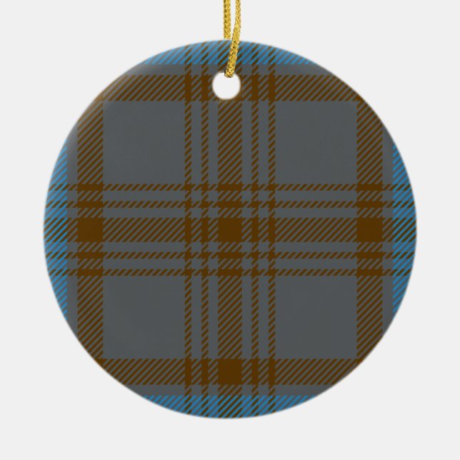 Ornement En Céramique Tartan de Hannah de clan (Devant)