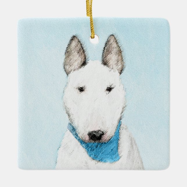 Ornement En Céramique Taureau Terrier - Cute Original Chien Art (Devant)