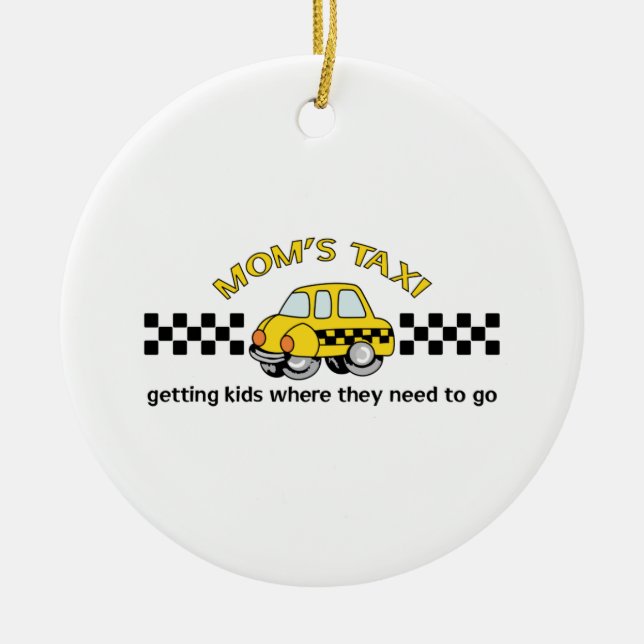 ORNEMENT EN CÉRAMIQUE TAXI MOMS (Devant)