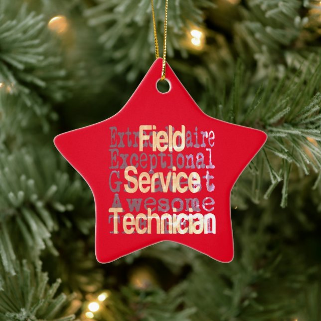 Ornement En Céramique Technicien de service sur site Extraordinaire (Arbre)