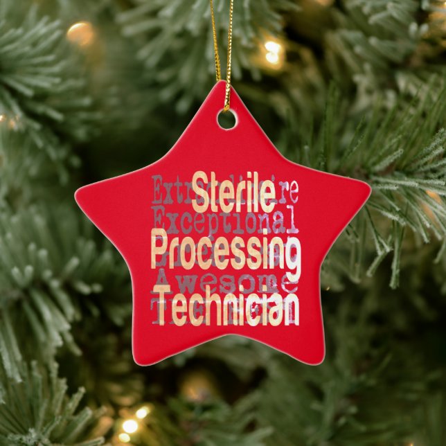 Ornement En Céramique Technicien de traitement stérile Extraordinaire (Arbre)