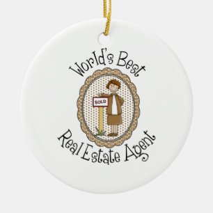 Ornement En Céramique Tee - shirts et cadeaux des meilleurs agents immob