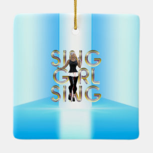 Ornement En Céramique TEE Sing Girl Sing