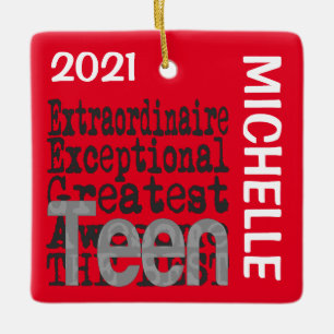 Ornement En Céramique Teen Extraordinaire CUSTOM